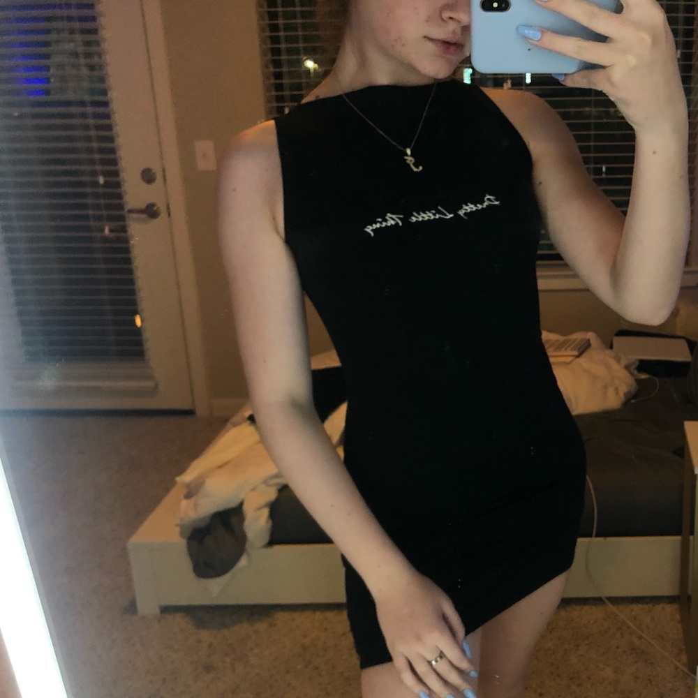 Logo Black Mini Dress